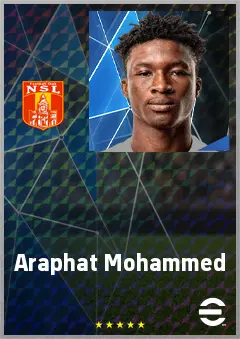 Araphat Mohammed eFootball 2026 player card, 62 OVR CMF