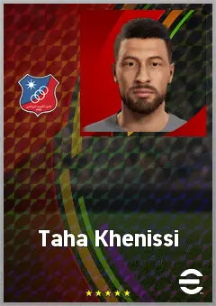 Taha Khenissi eFootball 2026 player card, 70 OVR CF