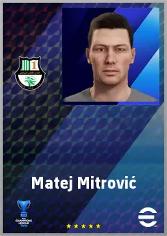 Matej Mitrović eFootball 2026 player card, 72 OVR CB