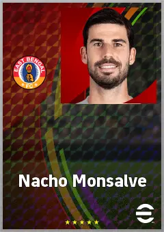 Nacho Monsalve eFootball 2026 player card, 69 OVR CB