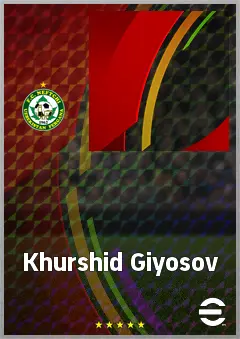 Khurshid Giyosov eFootball 2026 player card, 69 OVR LWF