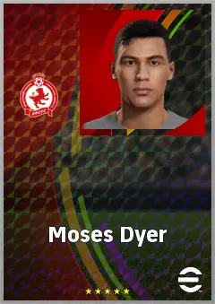 Moses Dyer eFootball 2026 player card, 69 OVR CF