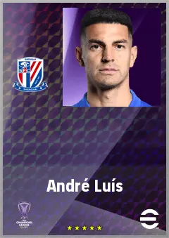 André Luís eFootball 2026 player card, 73 OVR CF