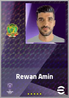 Rewan Amin eFootball 2026 player card, 64 OVR DMF