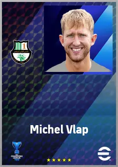 Michel Vlap eFootball 2026 player card, 71 OVR AMF
