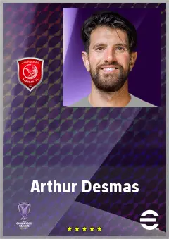 Arthur Desmas eFootball 2026 player card, 73 OVR GK