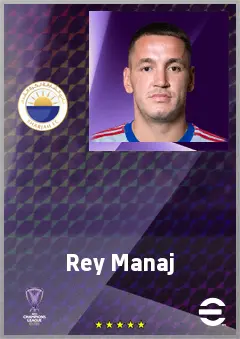 Rey Manaj eFootball 2026 player card, 71 OVR CF