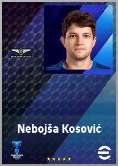 Nebojša Kosović eFootball 2026 player card, 71 OVR CMF