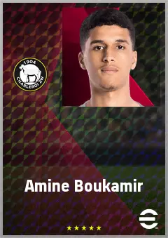 Amine Boukamir eFootball 2026 player card, 62 OVR DMF