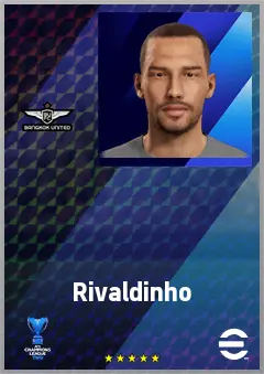 Rivaldinho eFootball 2026 player card, 63 OVR CF