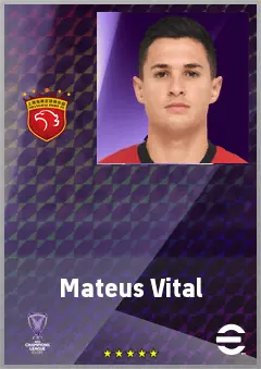 Mateus Vital eFootball 2026 player card, 72 OVR AMF