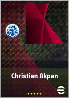 Christian Akpan eFootball 2026 player card, 63 OVR CMF