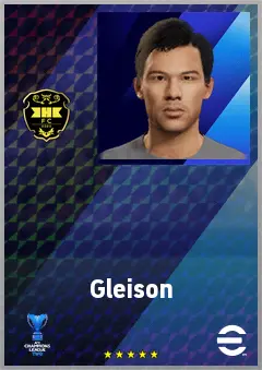 Gleison eFootball 2026 player card, 68 OVR RWF