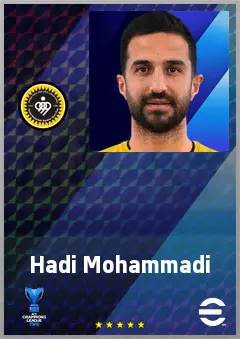 Hadi Mohammadi eFootball 2026 player card, 68 OVR CB
