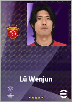 Lü Wenjun eFootball 2026 player card, 69 OVR LWF