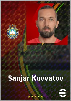 Sanjar Kuvvatov eFootball 2026 player card, 69 OVR GK