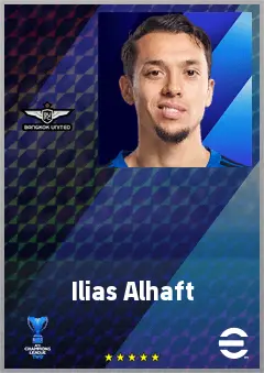 Ilias Alhaft eFootball 2026 player card, 68 OVR RWF
