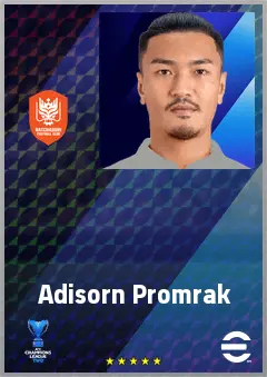 Adisorn Promrak eFootball 2026 player card, 67 OVR CB