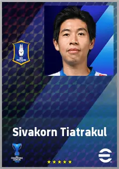 Sivakorn Tiatrakul eFootball 2026 player card, 68 OVR AMF