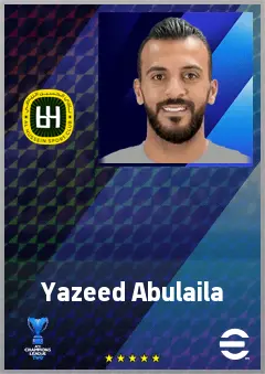 Yazeed Abulaila eFootball 2026 player card, 68 OVR GK