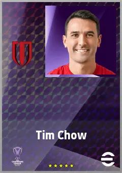 Tim Chow eFootball 2026 player card, 72 OVR DMF