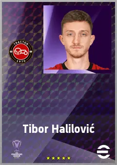 Tibor Halilović eFootball 2026 player card, 71 OVR AMF