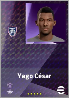 Yago César eFootball 2026 player card, 69 OVR RWF