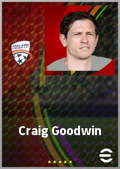 Craig Goodwin eFootball 2026 player card, 72 OVR LWF
