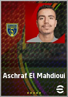 Aschraf El Mahdioui eFootball 2026 player card, 69 OVR DMF