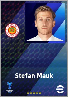 Stefan Mauk eFootball 2026 player card, 68 OVR AMF