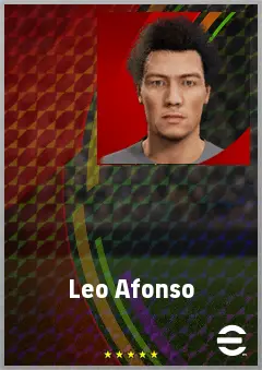 Leo Afonso eFootball 2026 player card, 69 OVR CF