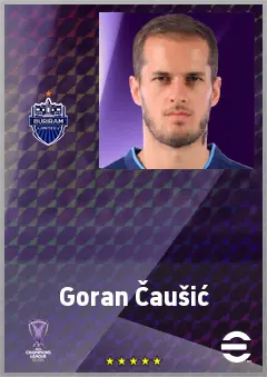 Goran Čaušić eFootball 2026 player card, 72 OVR CMF