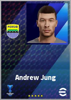 Andrew Jung eFootball 2026 player card, 68 OVR CF