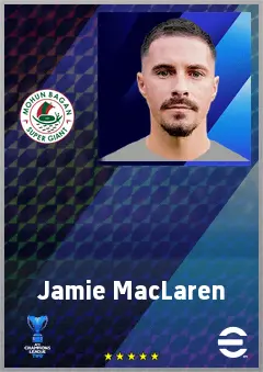 Jamie MacLaren eFootball 2026 player card, 72 OVR CF
