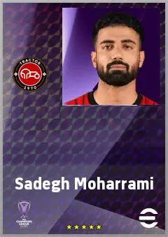 Sadegh Moharrami eFootball 2026 player card, 72 OVR RB