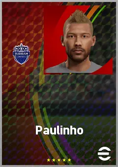 Paulinho eFootball 2026 player card, 71 OVR AMF
