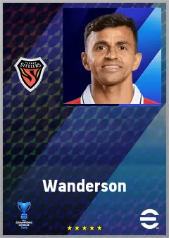 Wanderson eFootball 2026 player card, 69 OVR LB