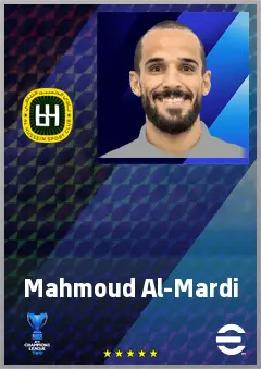 Mahmoud Al-Mardi eFootball 2026 player card, 69 OVR LWF