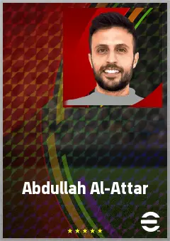 Abdullah Al-Attar eFootball 2026 player card, 65 OVR CF