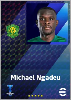Michael Ngadeu eFootball 2026 player card, 74 OVR CB