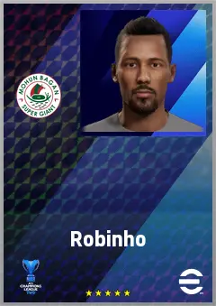 Robinho eFootball 2026 player card, 69 OVR LWF