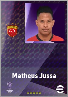 Matheus Jussa eFootball 2026 player card, 72 OVR DMF