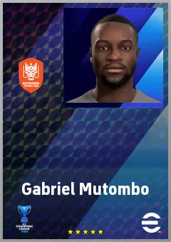 Gabriel Mutombo eFootball 2026 player card, 69 OVR CB