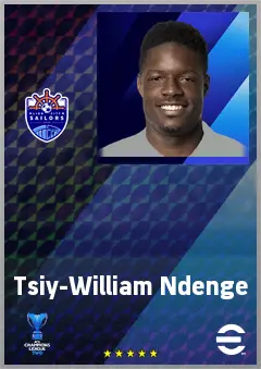 Tsiy-William Ndenge eFootball 2026 player card, 69 OVR CMF