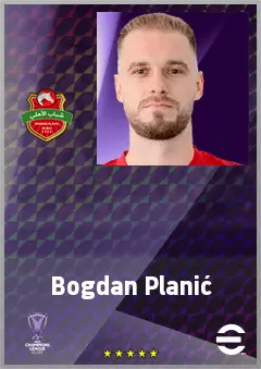 Bogdan Planić eFootball 2026 player card, 72 OVR CB