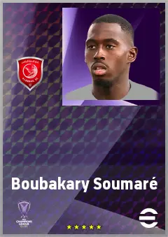 Boubakary Soumaré eFootball 2026 player card, 75 OVR DMF