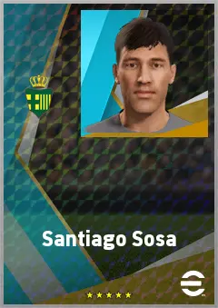 Santiago Sosa eFootball 2026 player card, 70 OVR DMF
