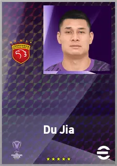 Du Jia eFootball 2026 player card, 67 OVR GK