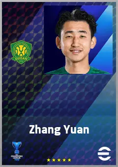 Zhang Yuan eFootball 2026 player card, 69 OVR AMF