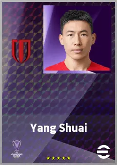 Yang Shuai eFootball 2026 player card, 68 OVR CB